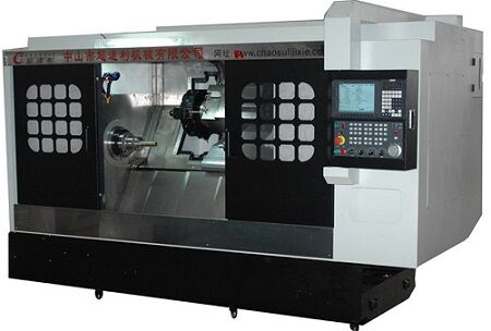 双主轴60°车铣复合机床（带Y轴动力刀塔)